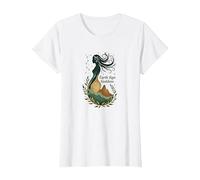 Virgo Signo de Tierra Diosa Arte Celestial Místico para Mujeres Camiseta, Mujer, Blanco, 3XL