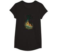 Virgo Signo de Tierra Diosa Arte Celestial Místico para Mujeres Camiseta, Niñas, Negro, Grande
