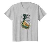 Virgo Signo de Tierra Diosa Arte Celestial Místico para Mujeres Camiseta, Niños, Plata, 2 años