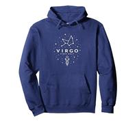Virgo Vibes Only: Constelación del Zodíaco Celestial Mágica Sudadera con Capucha, Unisex para Adultos, Azul Marino, M