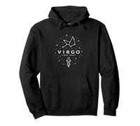 Virgo Vibes Only: Constelación del Zodíaco Celestial Mágica Sudadera con Capucha, Unisex para Adultos, Negro, S