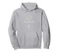 Virgo Vibes Only: Constelación del Zodíaco Celestial Mágica Sudadera con Capucha, Unisex para Adultos, Gris Jaspeado, L