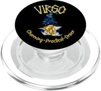 Virgo Zodiac Gnomo Astrología Diseño Celestial PopSockets PopGrip para MagSafe