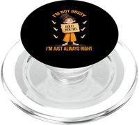 Virgo Zodiac Im Not Bossy Im Just Always Right PopSockets PopGrip para MagSafe