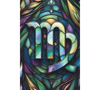 Virgo Zodiac Journal - Faux-Iridescent Stained Glass Design, 6x9 Lined Notebook: Fantasy-Inspired Celestial Cover | Mystical Astrology Gift | Moody Folklore Style