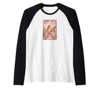 Virgo Zodiac Sign Tarot Card | Fairy Tale Pastel Fantasy Art Camiseta Manga Raglan