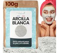VIRHEA® Arcilla Blanca Caolín 100g - Mascarilla Natural para Cara, Cabello y Piel - Cosmética en Polvo Limpiadora y Detoxificante - Uso Facial y Corporal Versátil