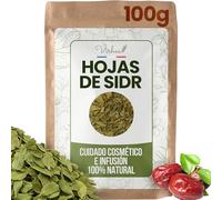 VIRHEA Hojas de Jujube Secas 100g - Hojas de Sidr Naturales para Cuidado del Cabello y la Cara - Qasil Ayurvédico Hidratante y Voluminizador - Cuidado Capilar y Mascarilla - Infusión Detox Tisana