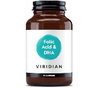 Viridian Ácido Fólico 400ug con DHA 90 Cápsulas Vegetales