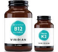 Viridian High Twelve Vit. B12 B-Complex 90 Cápsulas + Vit. K2 50ug 30 Cápsulas Veganas