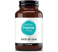 Viridian Raíz de Valeriana Orgánica 400mg 60 Cápsulas Vegetarianas