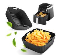 VIRIECH Accesorios para Freidora de Aire Ninja Max Pro 6.2L AF180EU - 2 Piezas Moldes de Silicona Reutilizables para Airfryer, Compatibles con Ninja AF140, AF141, AF180, AF181,Philips 6.2L,COSORI 5.5L