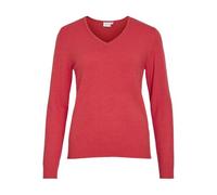 Viril V-Neck L/S Knit Top - Noos, Hibisco, L