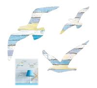 virkwuy 3 Piezas Decoracion Marinera Gaviota, Decoracion Pared Gaviota, Decoracion Hogar Gaviota, Adecuado para Pared Fondo del Sofá Sala Estar, Junto a Cama del Dormitorio, Hall Entrada