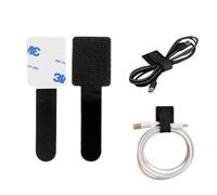 virkwuy 40 Piezas Organizador Cables Escritorio, Velcro Cables Organizador, Bridas Velcro para Cables, Pegatinas de Fijación para Organización de Cables, Cuerda de Manojo, para el Entorno del Hogar