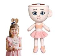 Virkwuy Ballerina Tchoupi Peluche, Brainrot Ballerina, Tralalero Tralala Bailarina, Peluche Coffee Girl para decorar la habitación adecuada para niños, niñas, fiestas y como regalo de cumpleaños