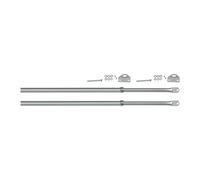 Viro | Kit de par de barras para cerraduras basculantes, de acero galvanizado, barras tubulares extensibles de 88 a 165 cm