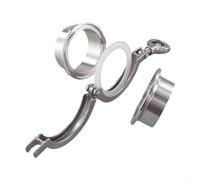 Virola de soldadura de tuberías sanitarias con triple abrazadera y junta de PTFE SS304 para tuberías de 19 mm a 102 mm OD, componentes de grado industrial para conexiones seguras (51 mm)