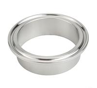 Virola de tubería sanitaria con triple abrazadera en acero inoxidable 304 para una fácil integración en el equipo (63 mm)