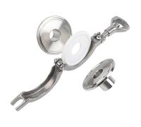 Virola sanitaria de la soldadura con la abrazadera triple y la junta de PTFE SS304 para la tubería higiénica en las líneas de alimentos, bebidas y farmacéuticas (19MM)