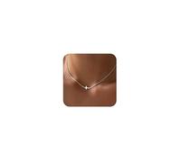 VIROMY 925 de Plata Esterlina de La Mujer Cruz Colgante Collar con 14k Chapado en Oro de Borde Horizontal Cruz Collares para Mujer Elegante y Delicado