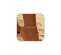 VIROMY Pulsera Tobillera Mujer 14K Chapado en Oro Evil Eye CZ Tobillo Pulseras para Las Mujeres Verano Playa Impermeable Ajustable Tobillo Cadena de Joyería