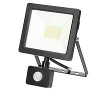 Virone ALLED LED Luz Exterior Con Sensor De Movimiento Negro 30W 2300lm, para Interior y Exterior Sensor PIR