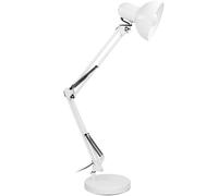 Virone Deon Lampara Escritorio 10 W para LED E27 (no incluye bombilla) Acero (blanco)