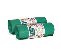 Virosac - Gransacco - Bolsas resistentes ideales para jardinería Dispone de prácticas asas - 20 bolsas verdes de 80 x 115 cm.
