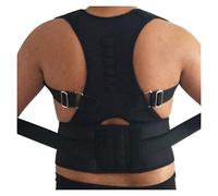 VIROYA Terapia magnética ortopédica para la espalda, cinturón corrector de postura, faja de hombro, corsé alisador de espalda (color: negro, tamaño: mediano) bueno