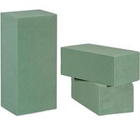 VIRSUS ESPONJAS PARA FLORES FRESCAS Y SECAS 6224, FORMA RECTANGULAR CON MEDIDA 23 X 11 X 8 CM, ESPONJA VERDE PARA ARREGLOS FLORALES PARA BODAS, FIESTAS Y CENTROS DE MESA, VARIAS CANTIDADES