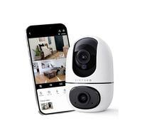 VIRTAVO WLAN Cámara de Vigilancia Interna con Doble Cámara,2 Vistas Simultáneas,Sin Suscripción,Seguimiento Inteligente,Visión de 360°,Wi-Fi 6 (2.4G/5G),1080P Cámara para Bebés y Mascotas,XD1-PRO