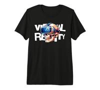 Virtual Reality Skull VR Gamer Futuristic Art Camiseta Premium