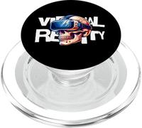 Virtual Reality Skull VR Gamer Futuristic Art PopSockets PopGrip para MagSafe