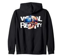 Virtual Reality Skull VR Gamer Futuristic Art Sudadera con Capucha