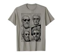 Virtudes estoicas Sabiduría Templanza Justicia Coraje Comic Camiseta
