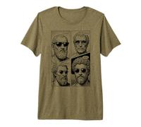 Virtudes estoicas Sabiduría Templanza Justicia Coraje Comic Camiseta Premium