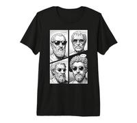 Virtudes estoicas Sabiduría Templanza Justicia Coraje Comic Camiseta Premium