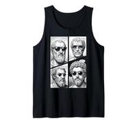 Virtudes estoicas Sabiduría Templanza Justicia Coraje Comic Camiseta sin Mangas