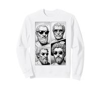 Virtudes estoicas Sabiduría Templanza Justicia Coraje Comic Sudadera