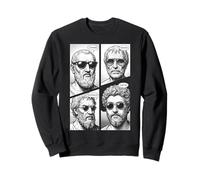 Virtudes estoicas Sabiduría Templanza Justicia Coraje Comic Sudadera