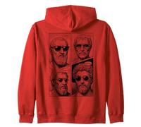 Virtudes estoicas Sabiduría Templanza Justicia Coraje Comic Sudadera con Capucha