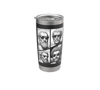 Virtudes estoicas Sabiduría Templanza Justicia Coraje Comic Vaso térmico de acero inoxidable de doble pared