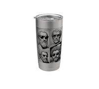 Virtudes estoicas Sabiduría Templanza Justicia Coraje Comic Vaso térmico de acero inoxidable de doble pared