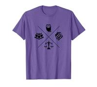 Virtudes estoicas Sabiduría Templanza Justicia Coraje Estoicismo Camiseta