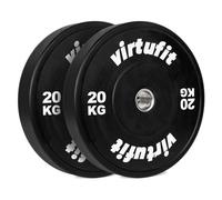 VirtuFit Bumper Plate - Disco olímpico de goma - 50 mm - Juego de 2 x 20 kg