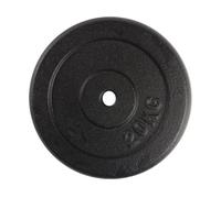 VirtuFit Discos de pesas de hierro fundido, peso de 30 mm, 20 kg, color negro