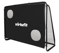 Virtufit Football Goal Pro con Target Wall - Portería infantil de fútbol (220 x 170 cm), portería de fútbol para jardín