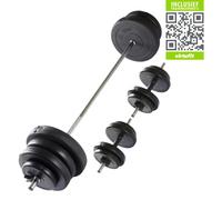 VirtuFit Juego de mancuernas ajustables, 60,5 kg, color negro