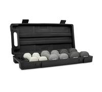 VirtuFit Juego de muñecos de vinilo con maletín, 3 pares en rojo, verde y azul (0,5 kg, 1 kg, 1,5 kg), perfecto para zumba, aeróbic y tonificación corporal, pesas de mano antideslizantes con núcleo de